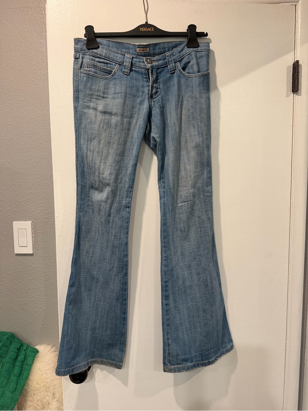 Frankie B Light Blue Women's light flared Jeans - Versace Hanger